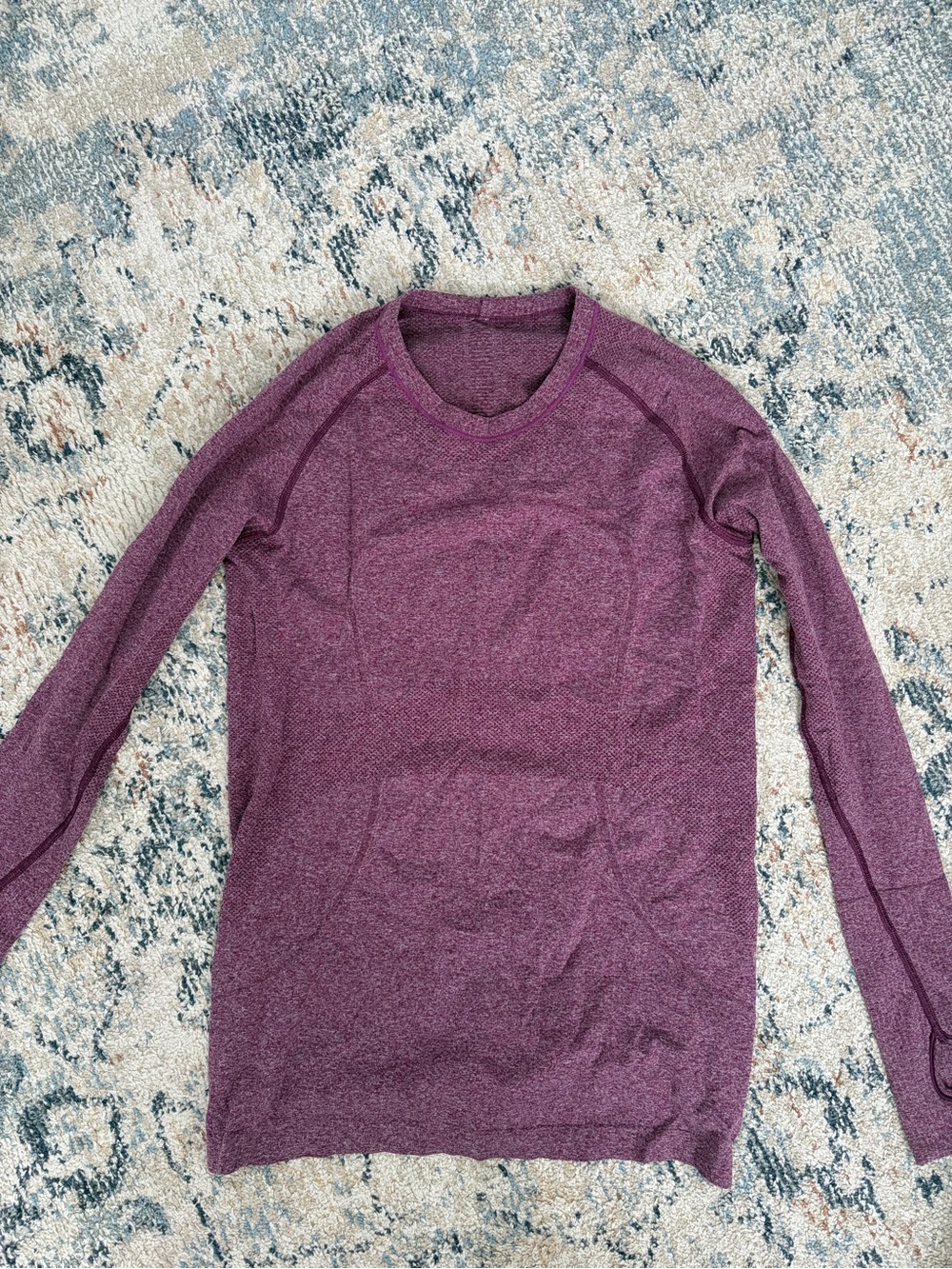 lululemon athletica Long Sleeve Workout Top in Heather Plum